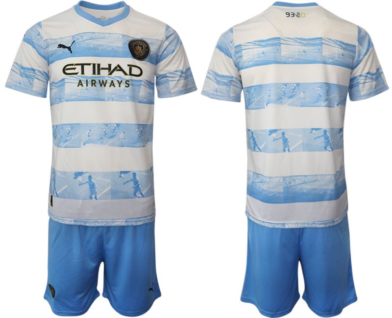 Men 2022-2023 Club Manchester City blue blank Soccer Jersey